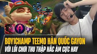 BOY1CHAMP TEEMO HÀN QUỐC GAYON XỬ GỌN TƯỚNG LỖI WARWICK VỚI LỐI CHƠI THU THẬP HẮC ÁM CỰC HAY