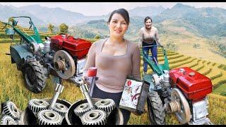 Genius Mechanic girl who repairs diesel engines, maintains tractors with new paint for poor farmers