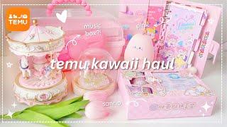 kawaii temu aesthetic haul  (sanrio, stationery, pink aesthetic finds) 