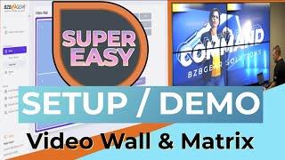 SETUP and DEMO Video Wall and Seamless Matrix Switcher | BG-MVS4x4-4KL