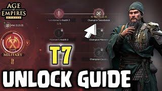 Age of Empires mobile - unlock TIER 7 Swordsmen troops | T7 guide & requirements