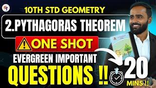 10th Std Geometry | 2.Pythagoras Theorem | Evergreen Questions | Board Exam 2025 | Pradeep Giri Sir