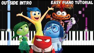 Inside Out 2 - Outside Intro (Easy Piano Tutorial)