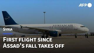 First flight since Assad's fall takes off from Damascus airport | AFP