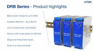 DRB15-960W single & three phase DIN Rail power supplies video