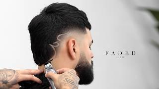 How to do a Burst Fade With Design | Barber Tutorial