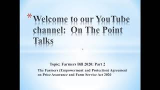 #2nd Farmer Bill::Farmer Bill 2020::Contract Farming Bill 2020 Fully Explained::Positives & Negative