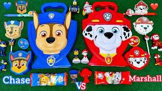 PAW PATROL CHASE VS MARSHALL ASMR UNBOXING | SATISFYING CANDY ASMR OPENING VIDEO | Paw Patrol Toys