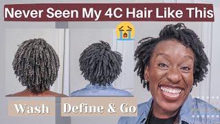 The Wash And Go on Natural 4c Hair | 2 Methods Great Results!