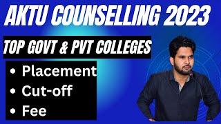 AKTU Top Colleges with Placement | Cutoff | Fee | Top Govt College | Top Pvt College | Top REC