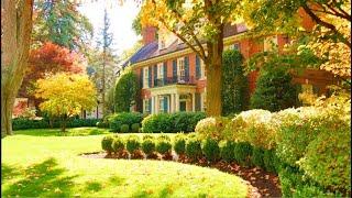 Beautiful AUTUMN Colors in Beautiful Neighborhood of old Toronto Homes and Home Decor Relax