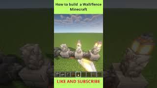 How to build a simple wall. #minecraft #minecraftwall #fencedesign #minecrafthowtobuild