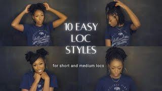 10 Loc Styles for Short/Medium Locs | Starter Loc Styles