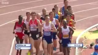 Mo Farah wins 5000m Final European Championships Zurich 2014 (English)