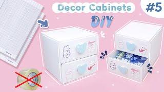 DIY desk Decor cabinet with paper for students | No tape | DIY Decor cabinet / Quyen Sach Nho