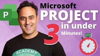 Learn Microsoft Project in Under 3 Minutes - Tutorial 2023