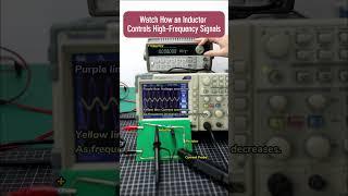 Watch How an inductor controls high-Frequency Signals#electronic #inductor #oscilloscope #resistance