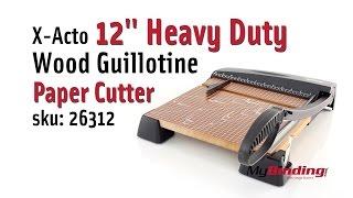 X-Acto 12" Heavy Duty Wood Guillotine Paper Cutter - 26312