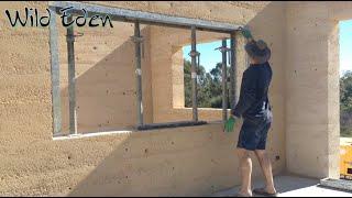 Rammed Earth - using custom re-useable metal forms for window & door openings MIY DIY Wild Eden