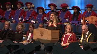 2019 Convocation Ceremony 6 Student Speaker Jessica Rempel