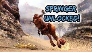 Guild Wars 2 Path of Fire Expansion Mount : Springer (Bunny) Gameplay : Guide