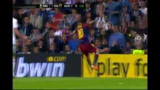 Messi's shot on the Madrid fans [HQ]