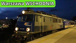 Wieczorne pociągi PKP Intercity stacja Warszawa Wschodnia