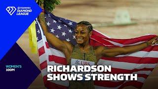 Sha'Carri Richardson claws back Olympic Champion Julien Alfred in the 100m - Wanda Diamond League