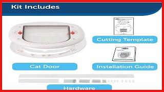 PetSafe Exterior / Interior Cat Door: Big Cat 4-Way Locking Pet Door Flap for Large Cats