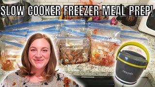 SINGLE SERVING FREEZER MEAL PREP! SLOW COOKER RECIPES FOR ONE WITH MY NEW MINI CROCK POT!