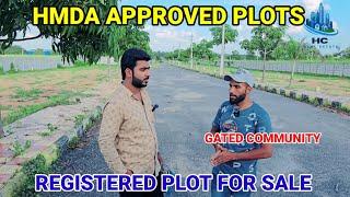 HMDA APPROVED PLOTS SALE IN JP DARGHA HYDERABAD ||