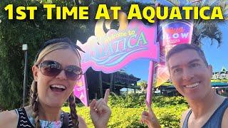 1st Time at Sea World's Aquatica Water Park in Orlando - Water Slides, Lazy River, Rapids & More!