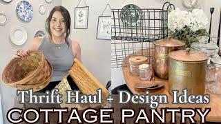 HOW TO CREATE A COTTAGE INSPIRED PANTRY USING THRIFTED DECOR/THRIFTED HOME DECOR HAUL 2024