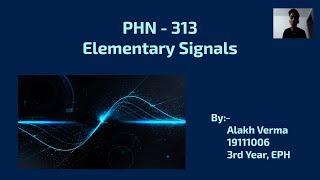 Elementary Signals