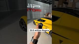 Opening the door in a $3.5 million Koenigsegg