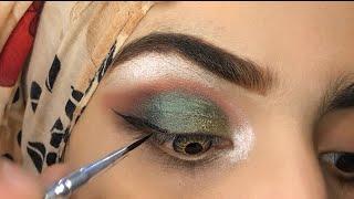 Multi Green Eye Makeup tutorial| Eye makeup tutorial for beginners | makeup tutorial |