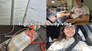 Productive High School Study Vlog ‍ | exam season, bio, physics, calc studies, student life