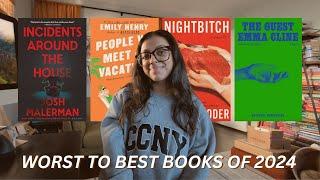 RANKING EVERY SINGLE BOOK I READ IN 2024 (the most in my adult life lol)