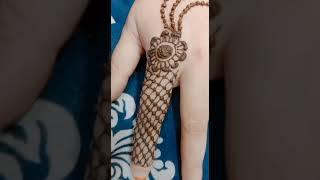 new back hand simple mehndi design ️ created by zikra