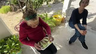 Carne asada para doña Beba por su cumpleaños 88