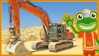 Excavators For Kids | Construction Trucks | Gecko's Real Vehicles