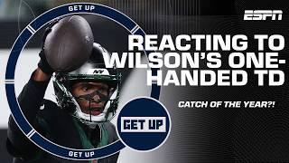 CATCH OF THE YEAR?!  Comparing Garrett Wilson’s INCREDIBLE ONE-HANDED catch to OBJ's  | Get Up