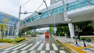 [4K] Rainy Day, Korea Busan Drive | White Noise, Soundscape, ASMR, Ambience Sound | 144