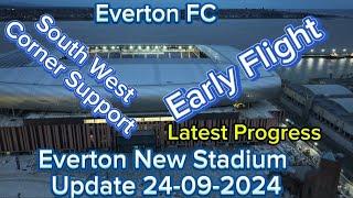 Everton FC New Stadium at Bramley Moore Dock Update 24-09-2024  Latest drone footage 4k