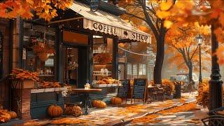 Elegant Autumn Jazz in Coffee Shop Ambience ️ Smooth Jazz Music  Autumn Chill