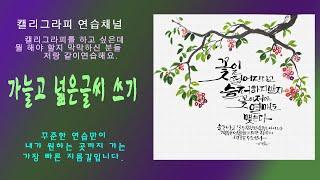 [감성캘리- 연습채널] 꽃잎 떨어진다고 슬퍼하지 말자/ 캘리그라피 배우기/ 연습하기/ 힐링 캘리/ 좋은 문장/ 수채그림