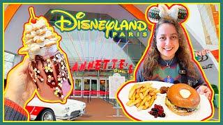 Trying the NEW Christmas Burger at ANNETTE'S DINER in Disney Village | Disneyland Paris 2024