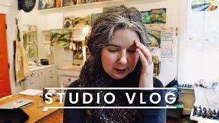 HOW TO DEAL WITH CRITICISM, ART HAUL, HOW TO MIX ACRYLIC INKS, PLEIN AIR PAINTING: STUDIO VLOG n.52