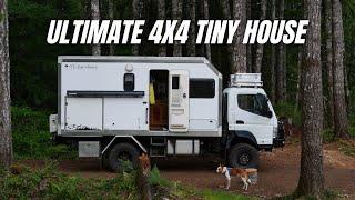 Overland Tiny House is their full time home! Fuso 4x4 Truck Camper Tour