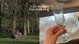 NY vlog. Brooklyn's food and shops, Central Park in April, Hoji tea Latte Freelancer NYC Life